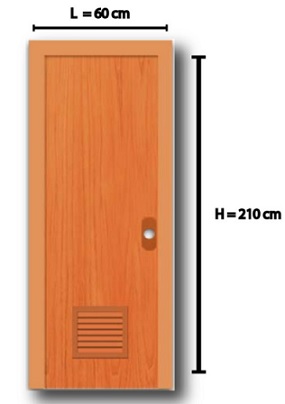 Ukuran pintu kamar mandi UPVC