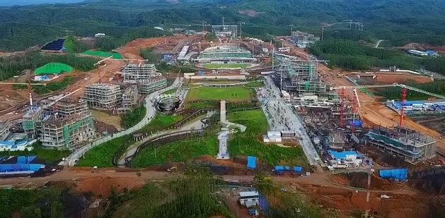 progres pembangunan gedung pemerintahan ikn 12 febuari 2024