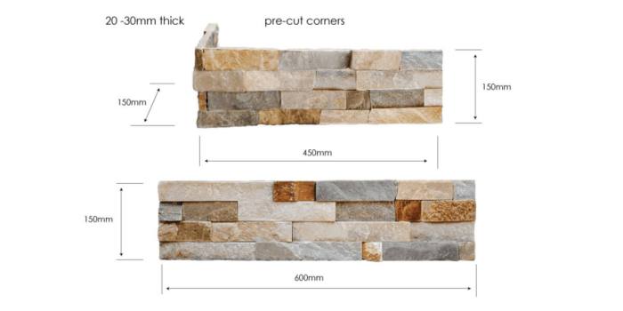 Ukuran batu kumbung standar untuk dinding