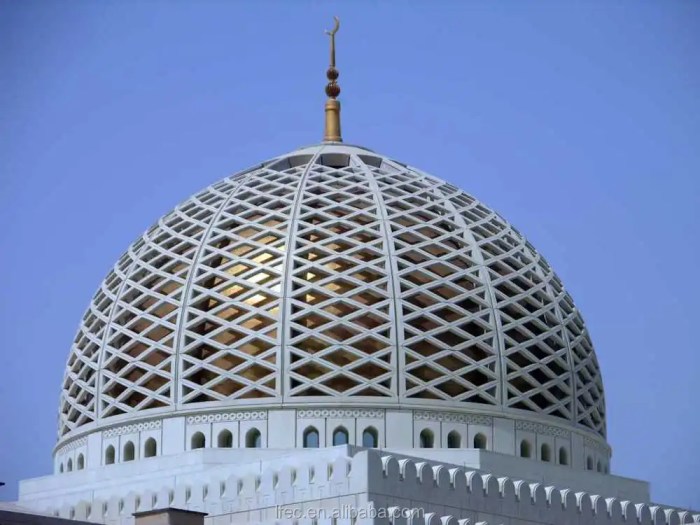 Harga Kubah Masjid Per Diameter Berdasarkan Bahannya
