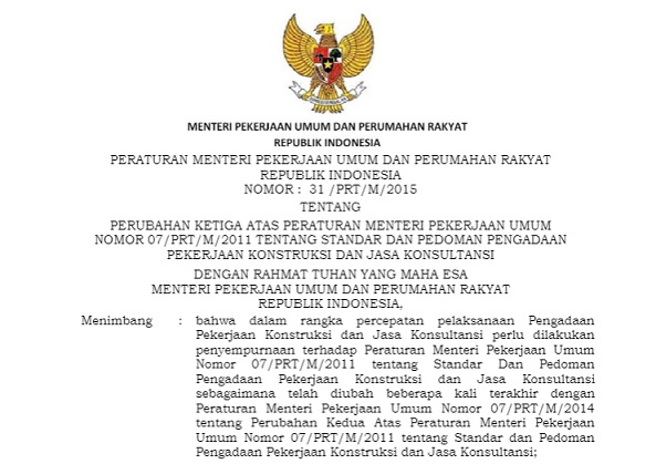 Poin Penting Permen PU No 31 2015
