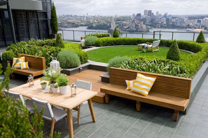 Ide desain garden rooftop dan fungsinya