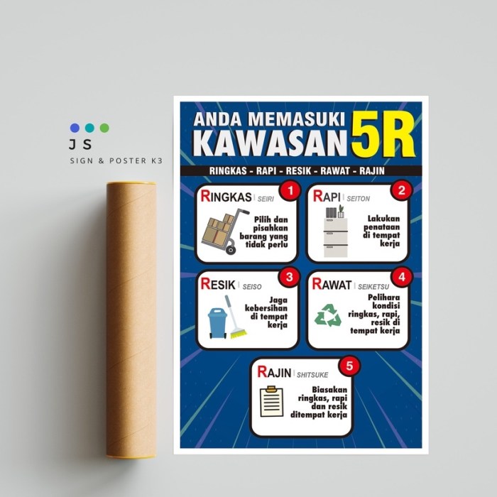 Contoh desain poster k3 kartun kreatif