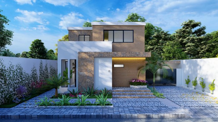 Rumah ukuran 7x9 tampak depan