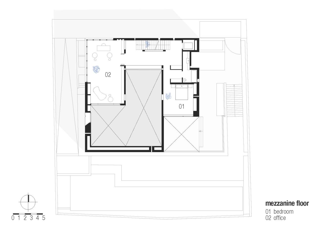 Denah rumah mezzanine