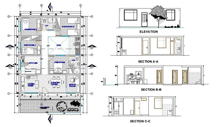 Denah rumah 10x15 aesthetic