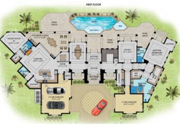 Denah rumah 3 lantai aesthetic