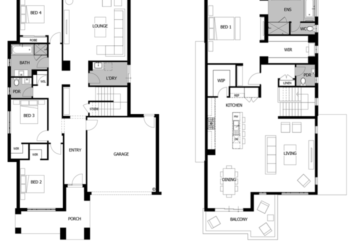 Denah rumah 2 lantai lengkap dengan tampak