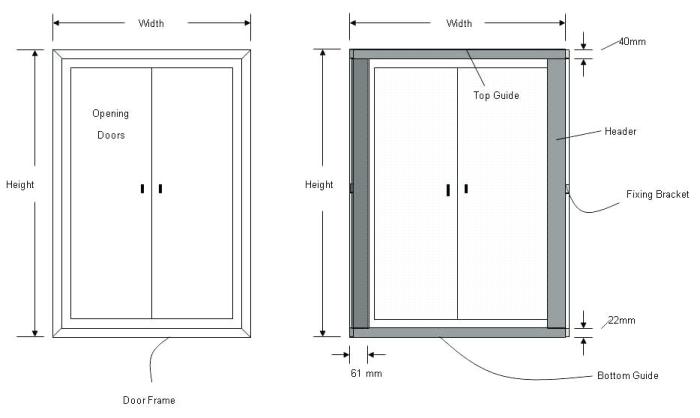 Ukuran pintu 2 daun