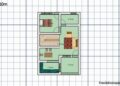 Denah rumah 6x10 sederhana