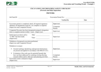 Formulir Ijin Kerja Pekerjaan Penggalian