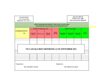 Formulir Laporan Kinerja K3L Bulanan