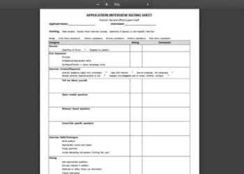 Contoh Formulir Interview menurut K3