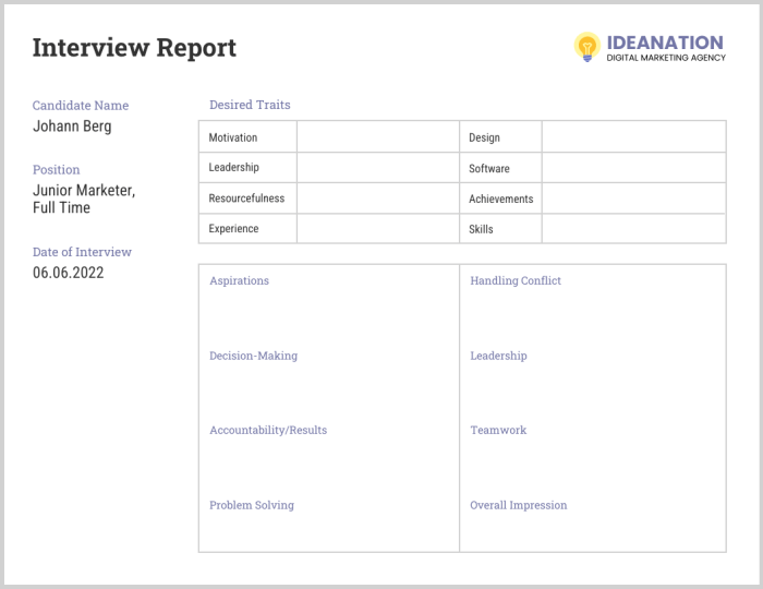 Contoh Formulir Hasil Interview menurut K3