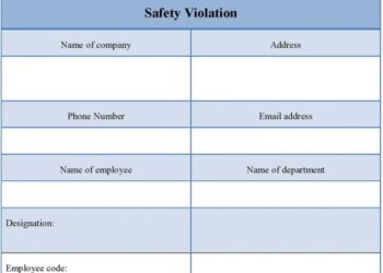Formulir Safety Violation (Laporan Tilang/ Pelanggaran K3L)