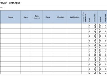 Contoh Formulir Daftar Pelamar Terseleksi menurut K3