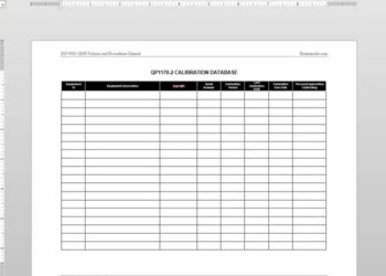 Formulir Identifikasi Alat Ukur Dan Jadwal Kalibrasi