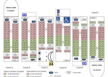 Denah kursi kereta bengawan terbaru
