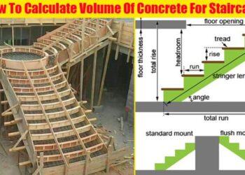 Cara menghitung volume cor beton tangga