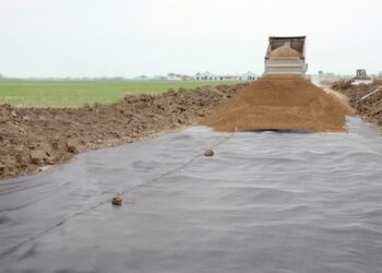 Metode pelaksanaan pemasangan geotextile