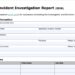 Contoh Formulir Laporan Penyelidikan Insiden