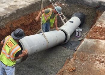 Metode pelaksanaan memasukkan buis beton