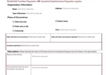 Formulir penyelidikan penyakit akibat kerja