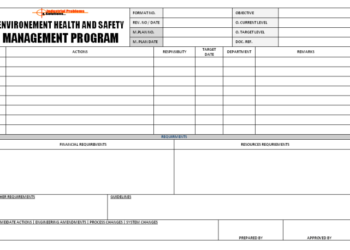 Contoh Formulir Monitoring Pencapaian Tujuan Dan Sasaran Strategis K3 Lingkungan