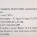 Cara menghitung kapasitas generator dari total kapasitas daya listrik yang dibutuhkan