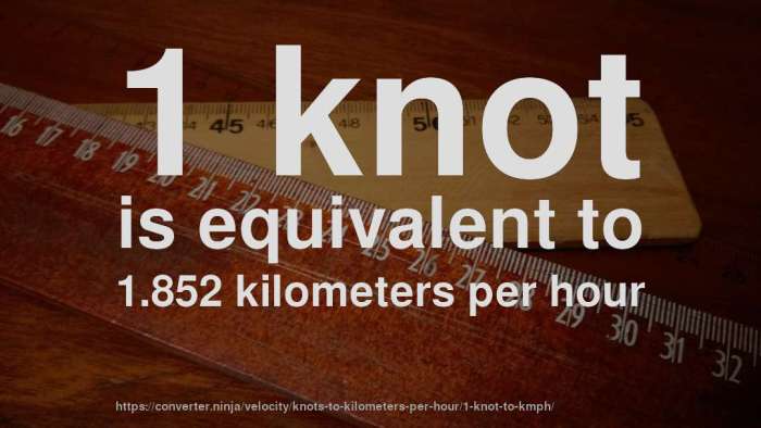 1 knot berapa km? Rumus dan contoh perhitungan