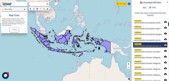 Download Shapefile RBI Seluruh Indonesia (Perwilayah)