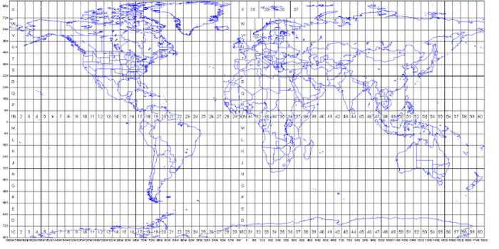 Download Shapefile Grid Zona UTM dunia