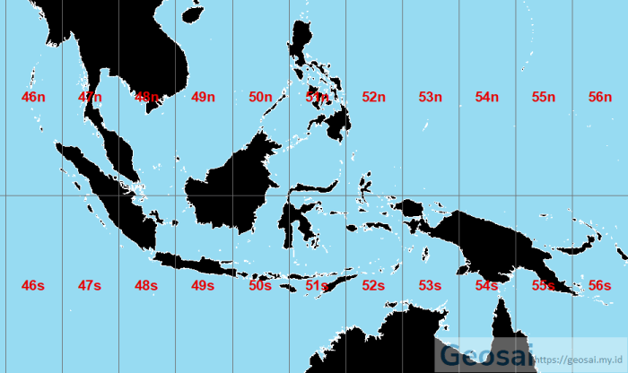 Download Shapefile Grid Zona UTM indonesia