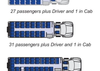 Denah kursi bus 60 seat