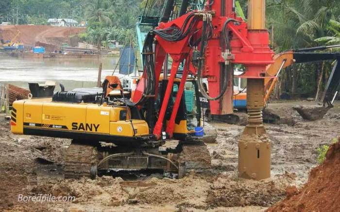 Harga Jasa Bore Pile Per Meter, Strauss Pile Manual/ Mesin