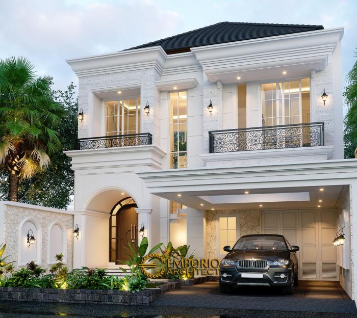 Contoh desain rumah klasik modern