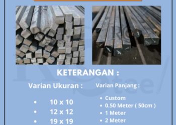 Harga besi nako berbagai spesifikasi ukuran terbaru 2025