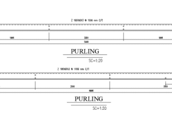 Contoh gambar detail potongan kuda kuda baja ringan