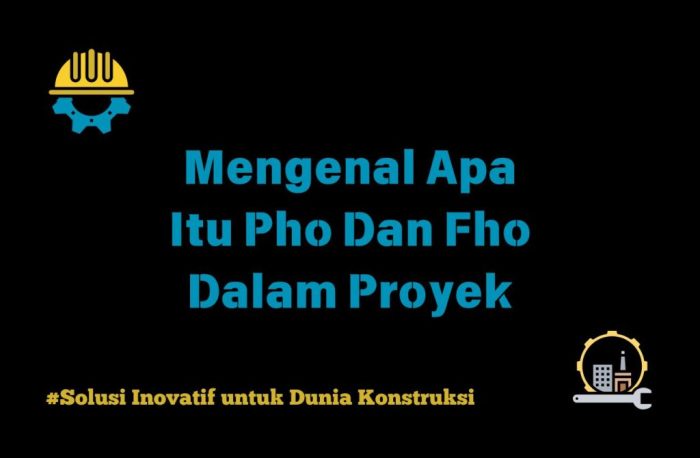 Memahami apa itu PHO dan FHO dalam Proyek